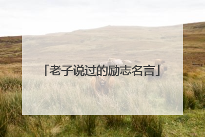 老子说过的励志名言