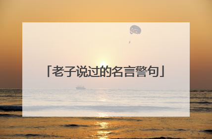 老子说过的名言警句