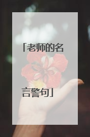 老师的名言警句