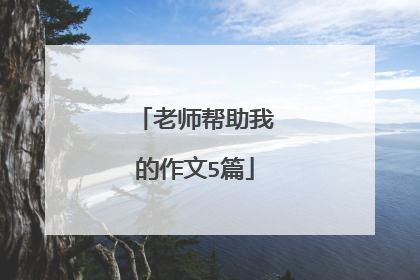 老师帮助我的作文5篇