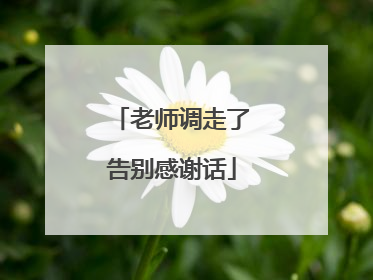 老师调走了告别感谢话