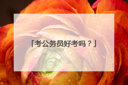 考公务员好考吗?
