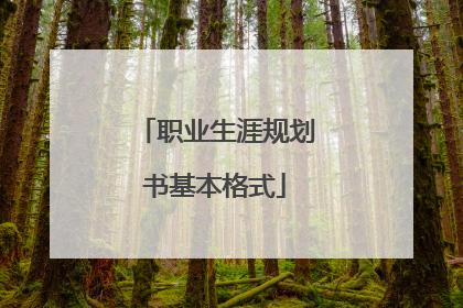 职业生涯规划书基本格式
