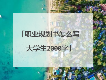 职业规划书怎么写 大学生2000字