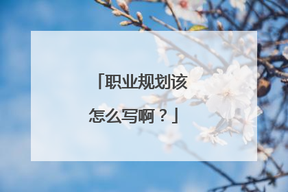 职业规划该怎么写啊?