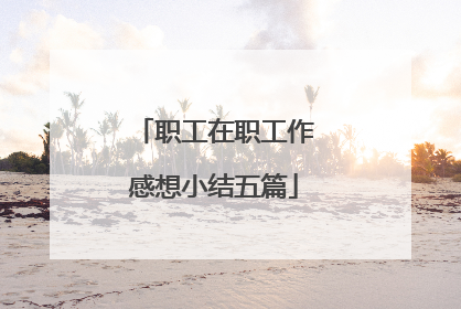 职工在职工作感想小结五篇