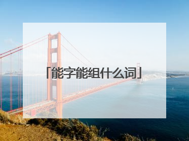 能字能组什么词
