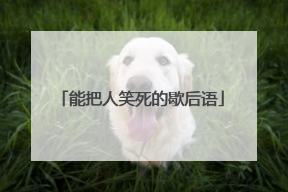 能把人笑死的歇后语