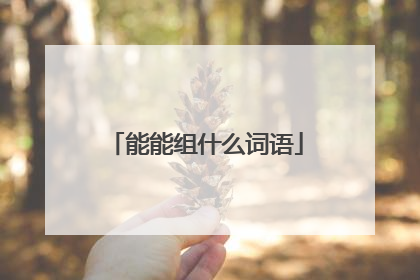 能能组什么词语