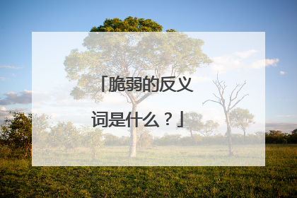 脆弱的反义词是什么?