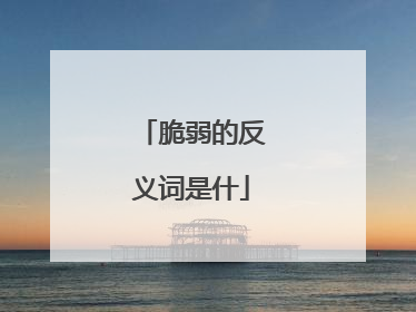 脆弱的反义词是什