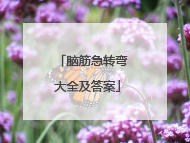脑筋急转弯大全及答案