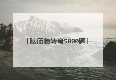 脑筋急转弯5000题