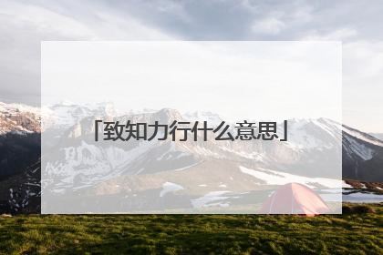 致知力行什么意思