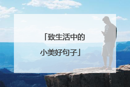 致生活中的小美好句子