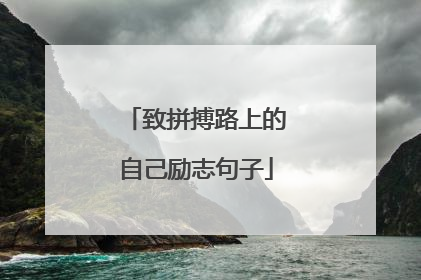 致拼搏路上的自己励志句子