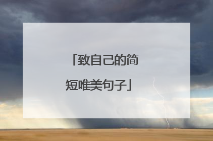 致自己的简短唯美句子