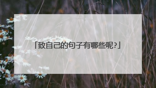 致自己的句子有哪些呢?