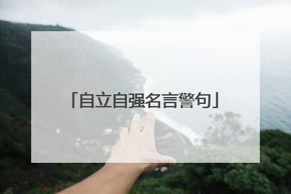自立自强名言警句