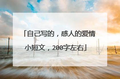 自己写的，感人的爱情小短文，200字左右