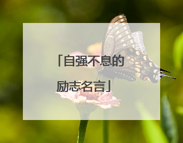 自强不息的励志名言