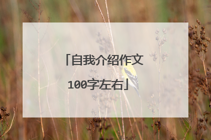 自我介绍作文100字左右