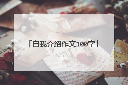自我介绍作文100字