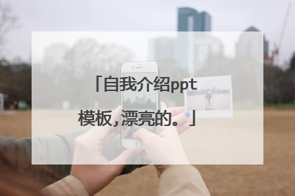 自我介绍ppt模板,漂亮的。