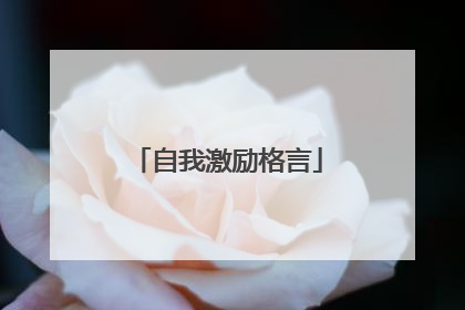自我激励格言