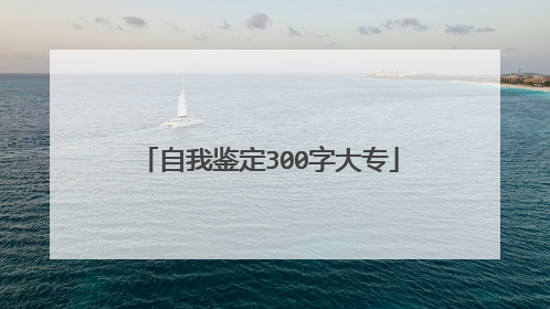 自我鉴定300字大专