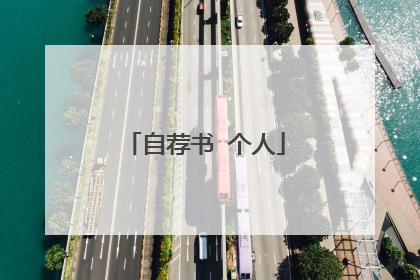 自荐书 个人