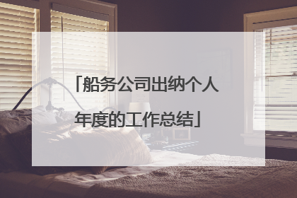 船务公司出纳个人年度的工作总结