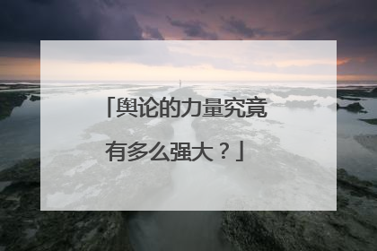舆论的力量究竟有多么强大？