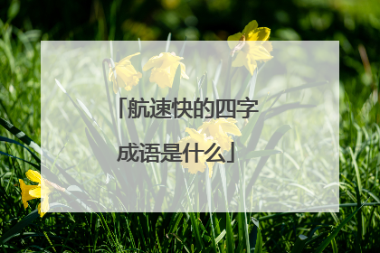 航速快的四字成语是什么