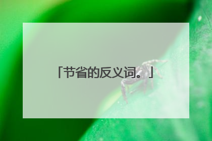 节省的反义词。