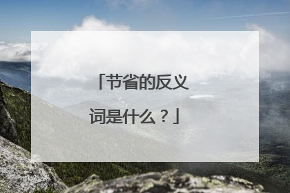 节省的反义词是什么?