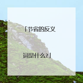 节省的反义词是什么?