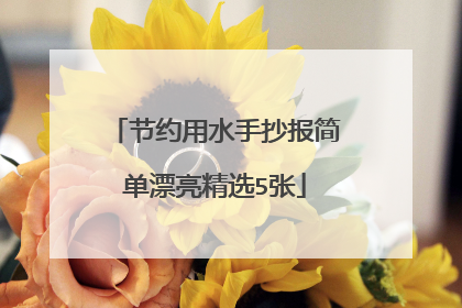 节约用水手抄报简单漂亮精选5张