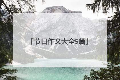 节日作文大全5篇