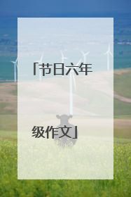 节日六年级作文