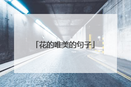 花的唯美的句子