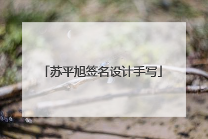 苏平旭签名设计手写