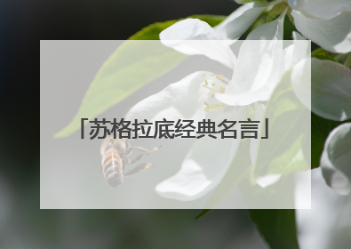 苏格拉底经典名言