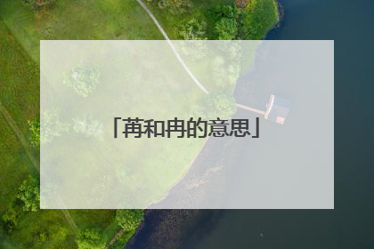苒和冉的意思