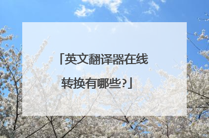 英文翻译器在线转换有哪些?