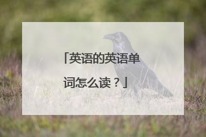 英语的英语单词怎么读?
