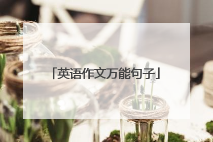 英语作文万能句子