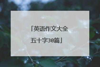 英语作文大全五十字30篇