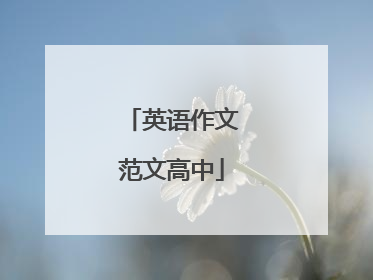 英语作文范文高中