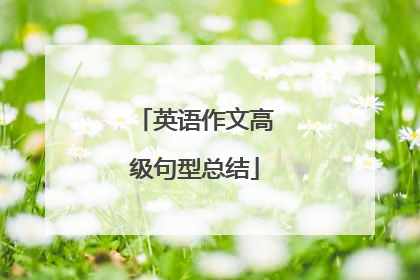英语作文高级句型总结